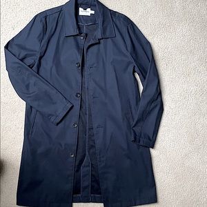Topman Navy Blue Trench Coat